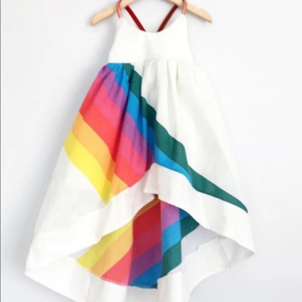 🌈 rainbow high low dress🌈